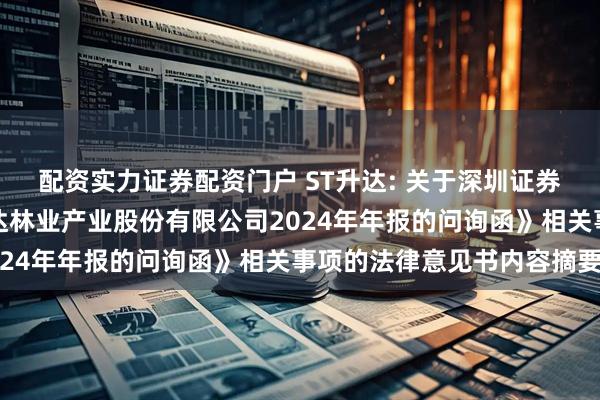 配资实力证券配资门户 ST升达: 关于深圳证券交易所《关于对四川升达林业产业股份有限公司2024年年报的问询函》相关事项的法律意见书内容摘要
