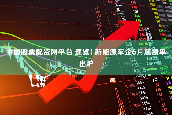 中国股票配资网平台 速览! 新能源车企6月成绩单出炉