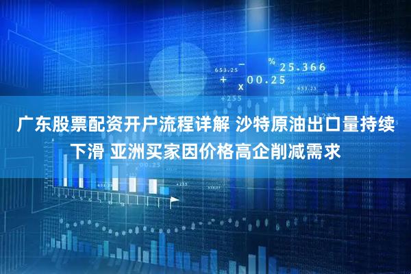 广东股票配资开户流程详解 沙特原油出口量持续下滑 亚洲买家因价格高企削减需求